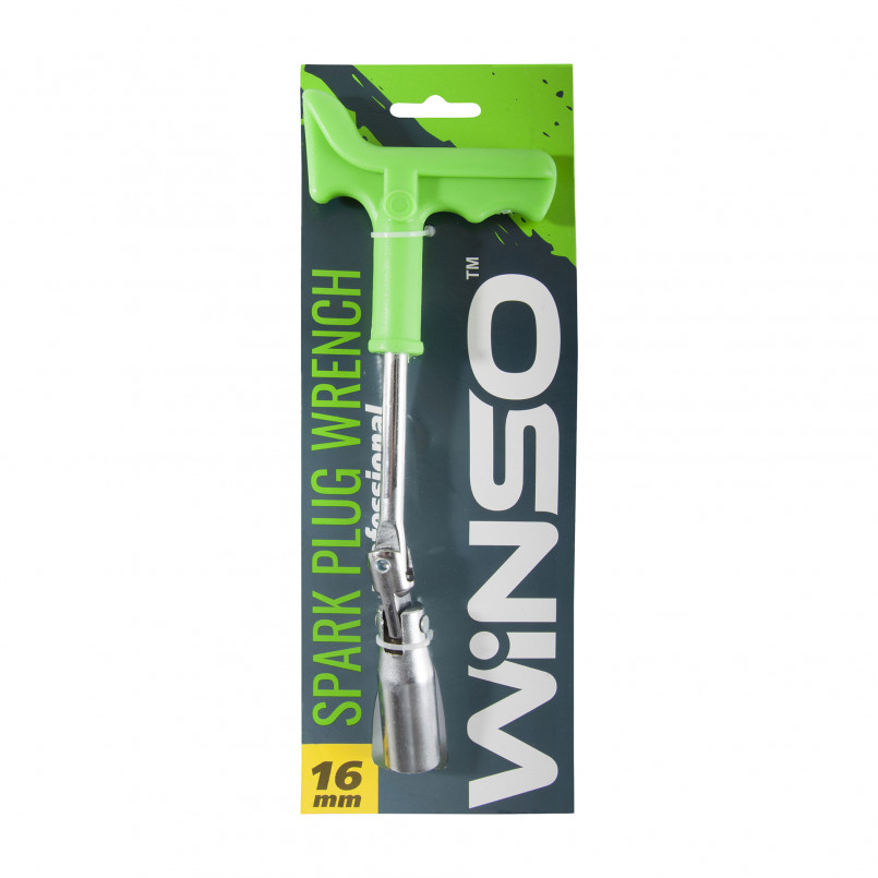 Ключ свічний, професійний з підсиленою ручкою,16мм WINSO — фото товара №1