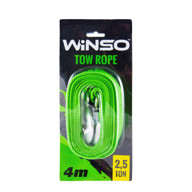Трос стрічковий WINSO, з металевими гачками 2,5т,4м.,блістер — фото товара №2