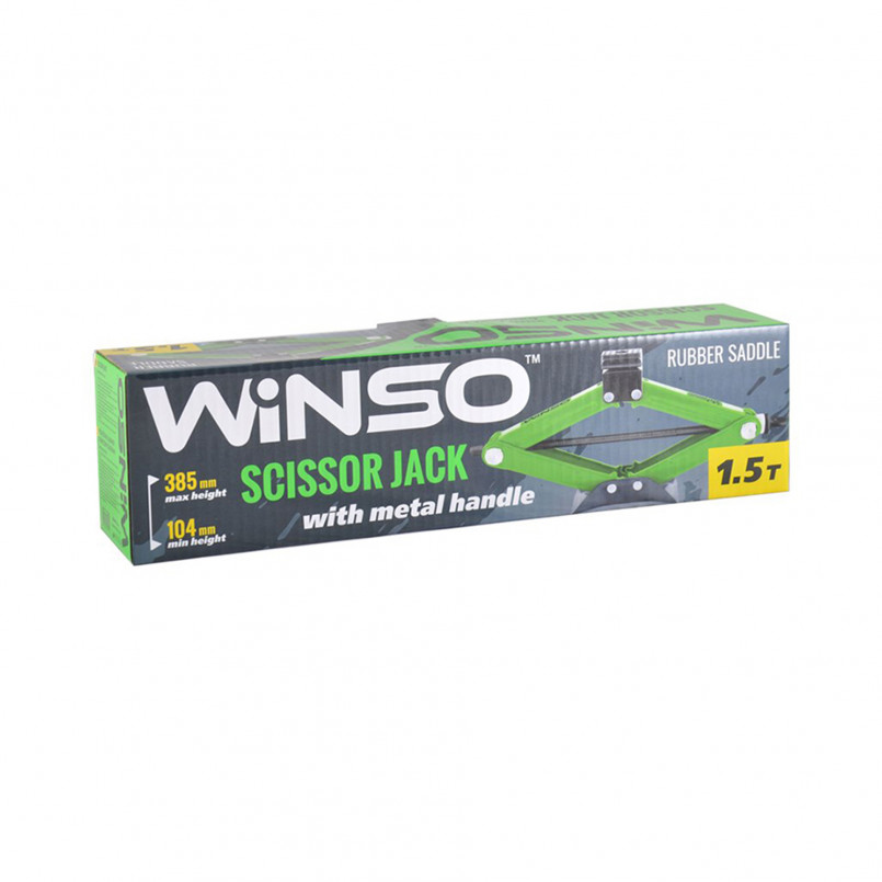 Домкрат ромбовий, WINSO 1,5т.,гумова подушка — фото товара №1