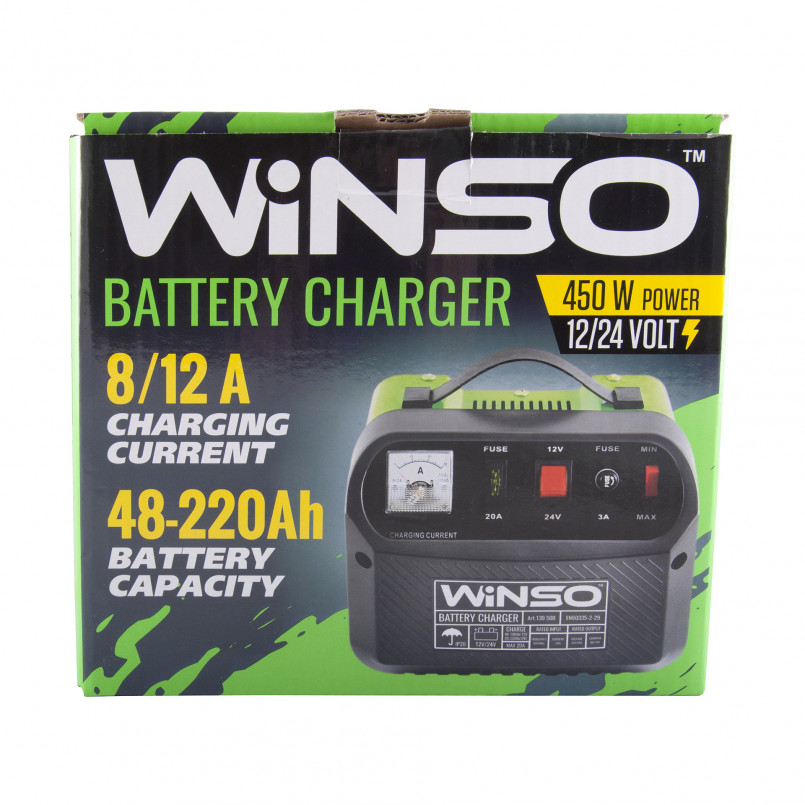Зарядний пристрій АКБ 12/24В 20А WINSO — фото товара №7