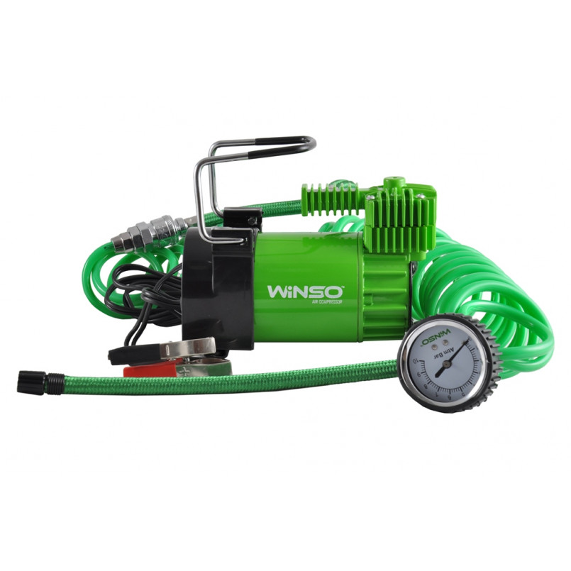 Компресор автомобільний WINSO 10 Атм, 40 л/хв. 200Вт., кабель 3м., шланг 5,7м., спускний клапан — фото товара №3