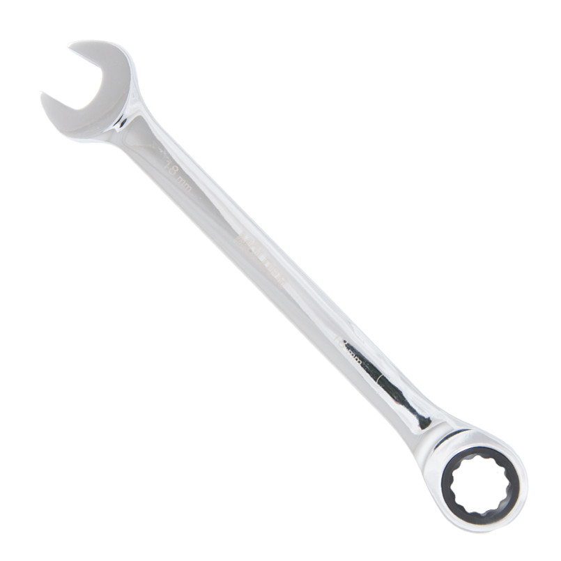 MOLDER Ключ комбінований з трещіткою CR-V, 18 мм, хромово-ванадієва сталь, — фото товара №2