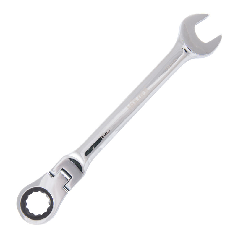 MOLDER Ключ комбінований з трещіткою та карданом CR-V, 19 мм, хромово-ванадієва сталь. — фото товара №2