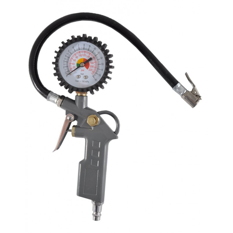 CARLIFE  Пістолет пневматичний для підкачки шин 16Bar, шланг 370мм. Металевий — фото товара №2