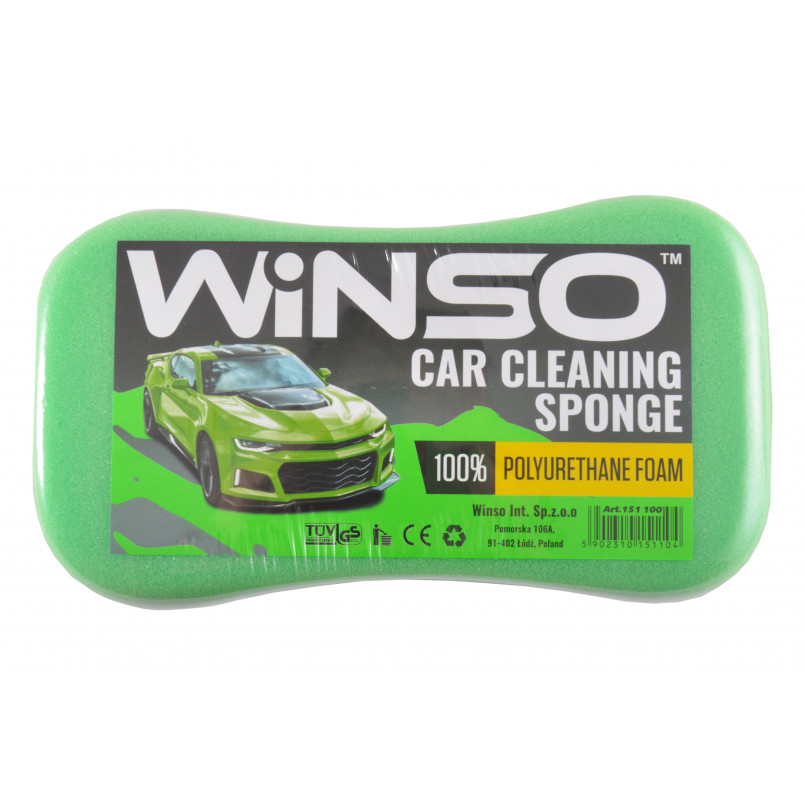 Губка для миття авто WINSO з дрібними порами 220*120*60mm (зелена) — фото товара №2