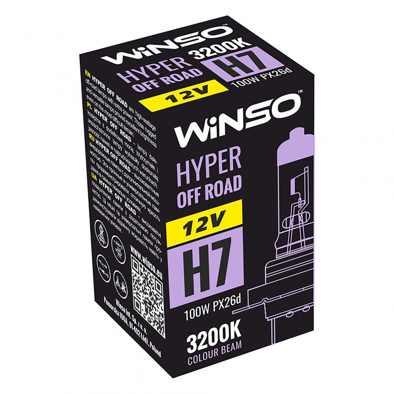 12V H7 HYPER OFF ROAD 100W PX26d WINSO — фото товара №1
