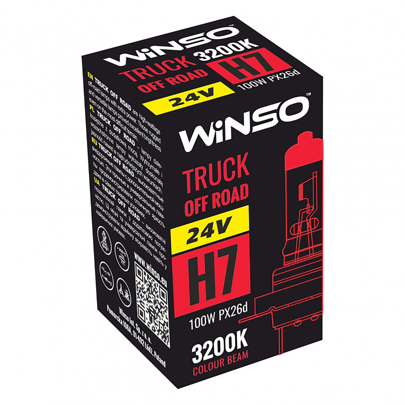 24V H7 TRUCK OFF ROAD 100W PX26d WINSO — фото товара №1