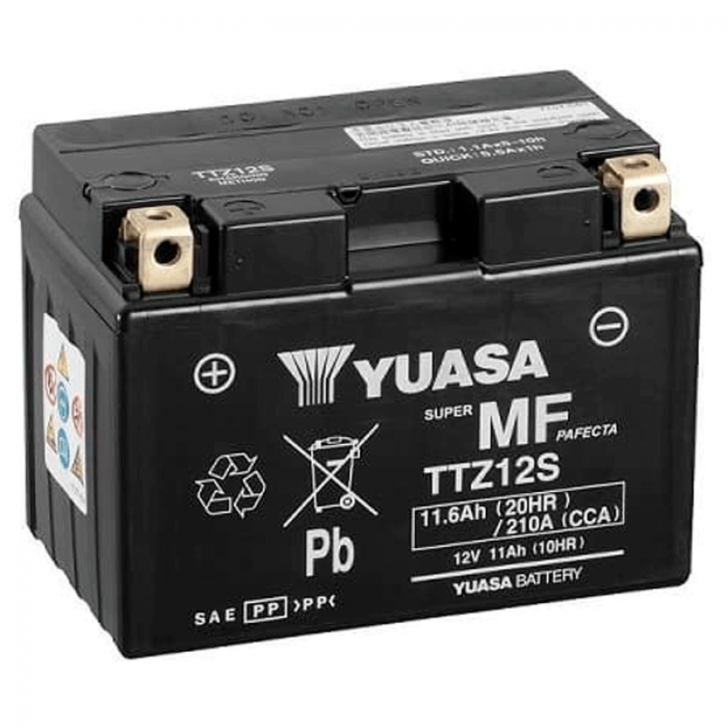 МОТО Yuasa 12V 11,6Ah MF VRLA Battery AGM TTZ12S(сухозаряжений) — фото товара МОТО Yuasa 12V 11,6Ah MF VRLA Battery AGM TTZ12S(сухозаряжений) — фото товара