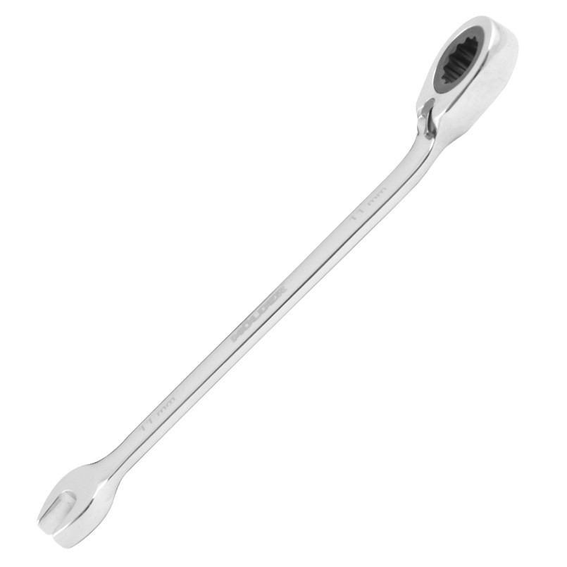 MOLDER Ключ комбінований з трещіткою та реверсом, кільце під кутом 15° CR-V, 11 мм (5/200) — фото товара №3