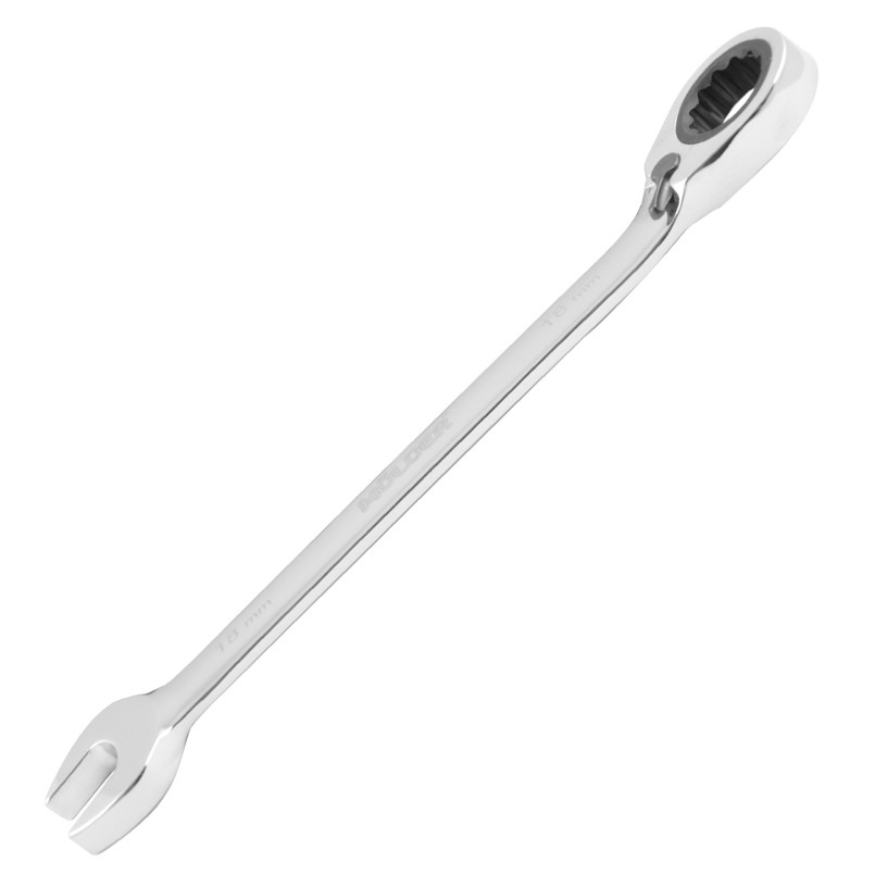 MOLDER Ключ комбінований з трещіткою та реверсом, кільце під кутом 15° CR-V, 18 мм (5/100) — фото товара №3