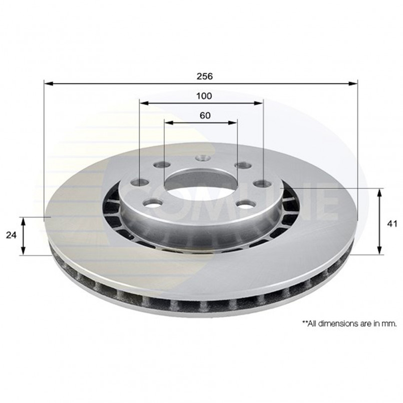 ADC1007V Comline - Диск гальмівний вентильований — фото товара ADC1007V Comline - Диск гальмівний вентильований — фото товара