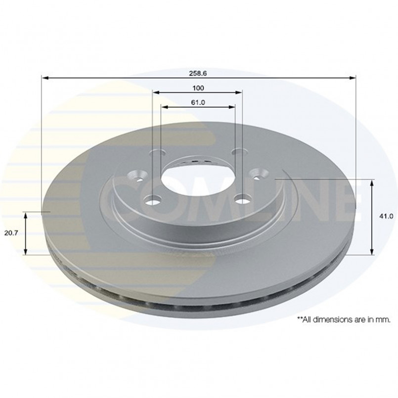 ADC1507V Comline - Диск гальмівний вентильований з покриттям — фото товара ADC1507V Comline - Диск гальмівний вентильований з покриттям — фото товара