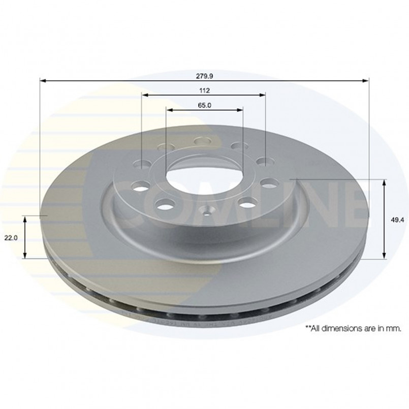 ADC1456V Comline - Диск гальмівний вентильований з покриттям — фото товара ADC1456V Comline - Диск гальмівний вентильований з покриттям — фото товара