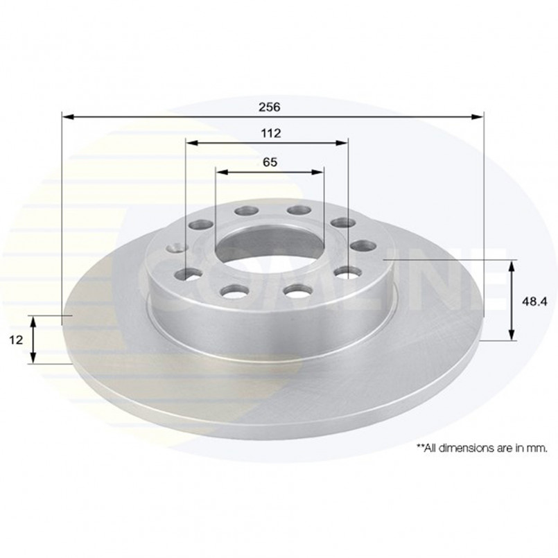 ADC1448 Comline - Диск гальмівний з покриттям — фото товара ADC1448 Comline - Диск гальмівний з покриттям — фото товара