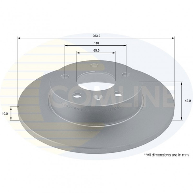 ADC1121 Comline - Диск гальмівний з покриттям — фото товара ADC1121 Comline - Диск гальмівний з покриттям — фото товара