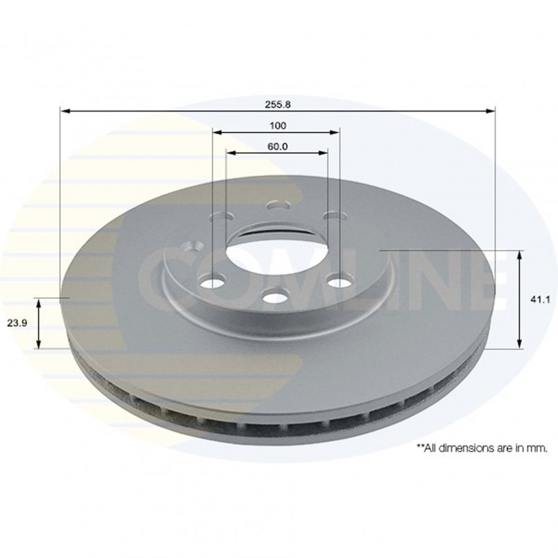 ADC1105V Comline - Диск гальмівний вентильований з покриттям — фото товара ADC1105V Comline - Диск гальмівний вентильований з покриттям — фото товара
