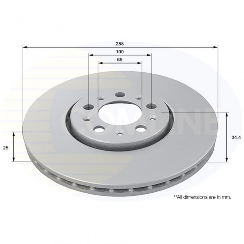 ADC1420V Comline - Диск гальмівний вентильований з покриттям — фото товара ADC1420V Comline - Диск гальмівний вентильований з покриттям — фото товара