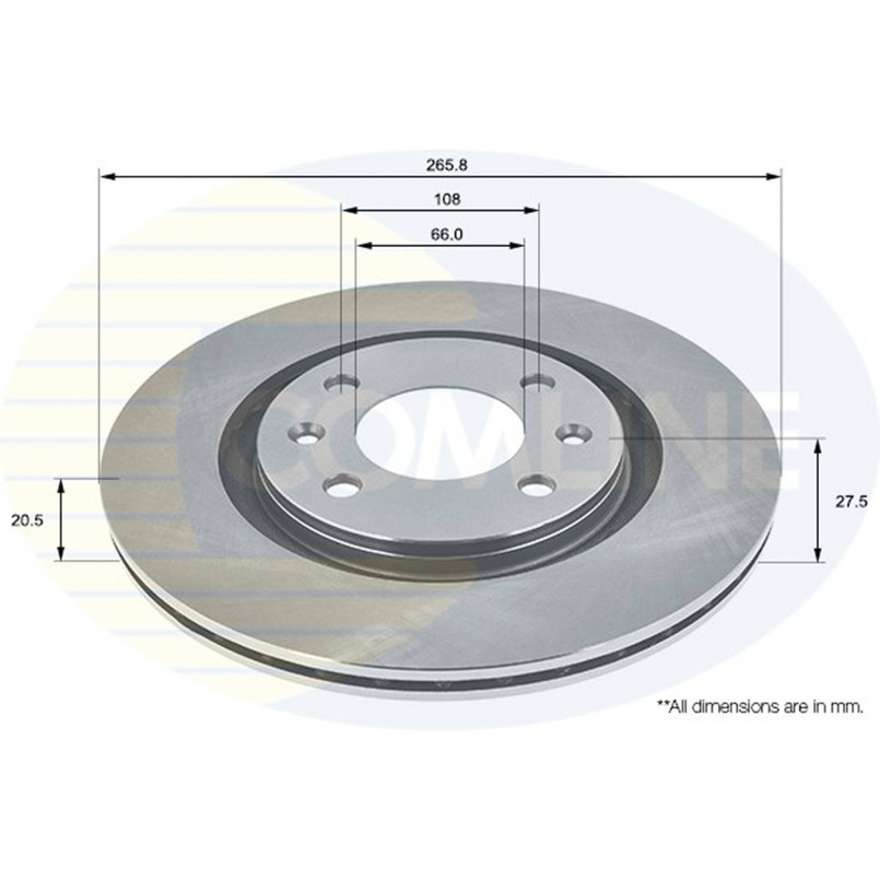 ADC1504V Comline - Диск гальмівний вентильований з покриттям — фото товара ADC1504V Comline - Диск гальмівний вентильований з покриттям — фото товара
