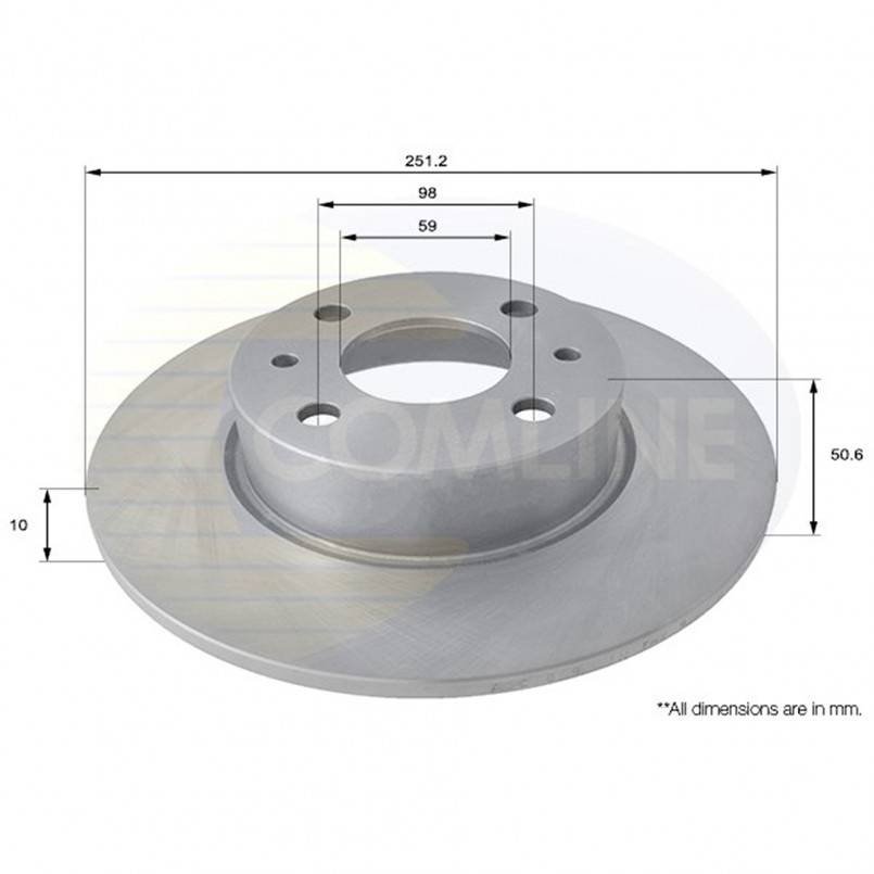 ADC1809 Comline - Диск гальмівний з покриттям — фото товара ADC1809 Comline - Диск гальмівний з покриттям — фото товара