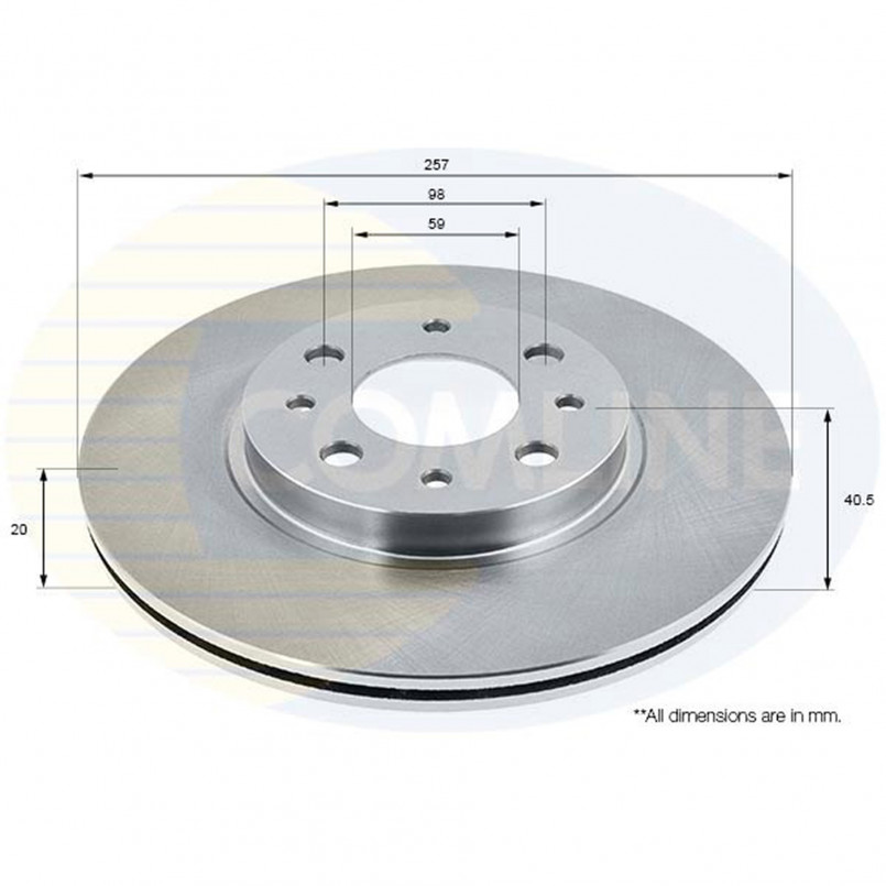 ADC1803V Comline - Диск гальмівний вентильований з покриттям — фото товара ADC1803V Comline - Диск гальмівний вентильований з покриттям — фото товара