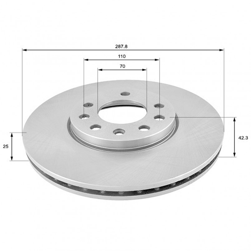 ADC1107V Comline - Диск гальмівний вентильований — фото товара ADC1107V Comline - Диск гальмівний вентильований — фото товара