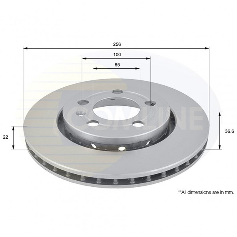 ADC1447V Comline - Диск гальмівний вентильований з покриттям — фото товара ADC1447V Comline - Диск гальмівний вентильований з покриттям — фото товара