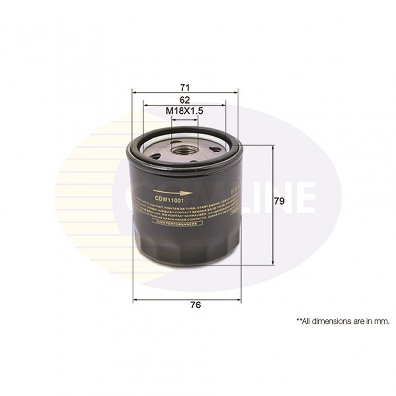 CDW11001 Comline - Фільтр оливи ( аналогWL7129/OC90 ) — фото товара CDW11001 Comline - Фільтр оливи ( аналогWL7129/OC90 ) — фото товара