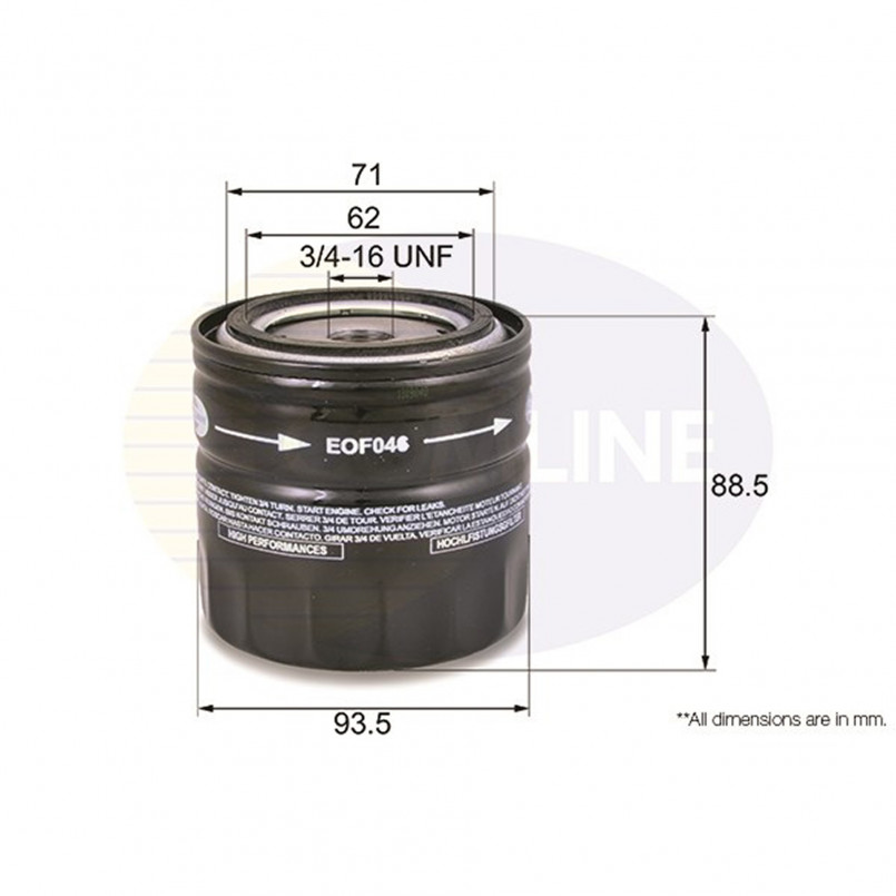 EOF046 Comline - Фільтр оливи ( аналогWL7067/OC383 ) — фото товара EOF046 Comline - Фільтр оливи ( аналогWL7067/OC383 ) — фото товара
