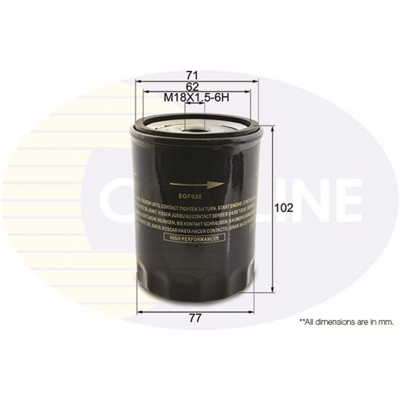 EOF035 Comline - Фільтр оливи ( аналогWL7087/OC81 ) — фото товара EOF035 Comline - Фільтр оливи ( аналогWL7087/OC81 ) — фото товара
