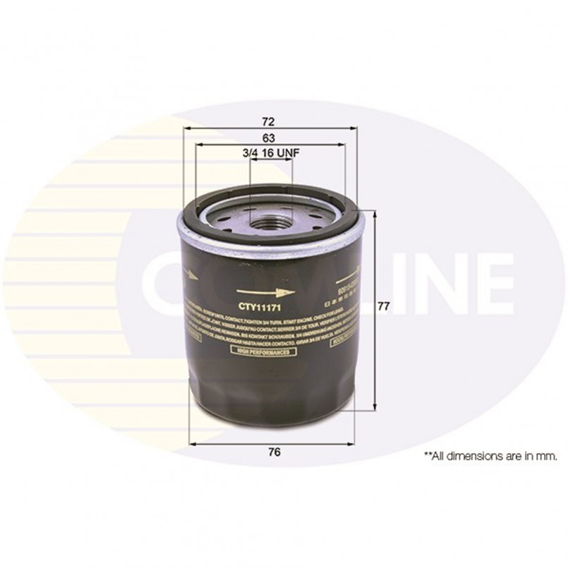 CTY11171 Comline - Фільтр оливи ( аналогWL7172/OC478 ) — фото товара CTY11171 Comline - Фільтр оливи ( аналогWL7172/OC478 ) — фото товара