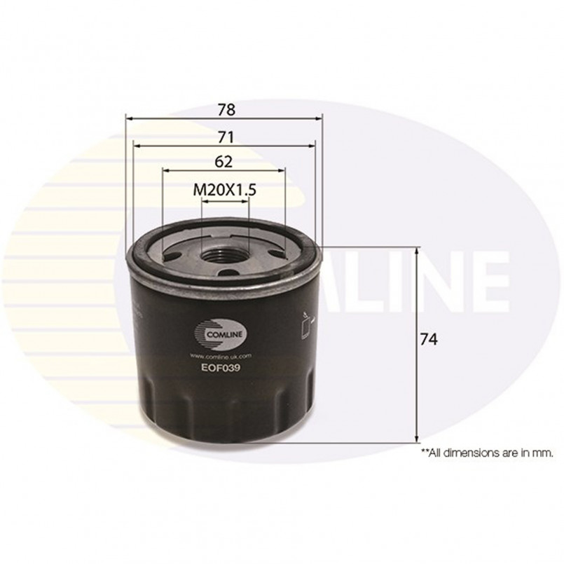 EOF039 Comline - Фільтр оливи ( аналогWL7083/OC272 ) — фото товара EOF039 Comline - Фільтр оливи ( аналогWL7083/OC272 ) — фото товара