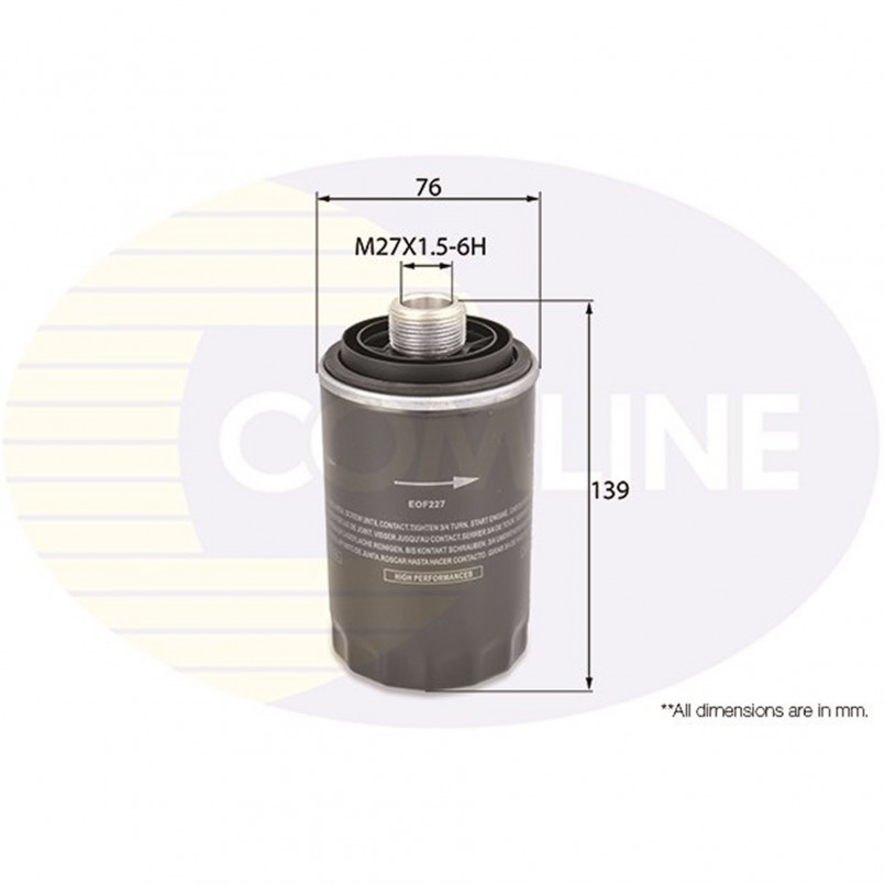 EOF227 Comline - Фільтр оливи ( аналогWL7466/OC456 ) — фото товара EOF227 Comline - Фільтр оливи ( аналогWL7466/OC456 ) — фото товара