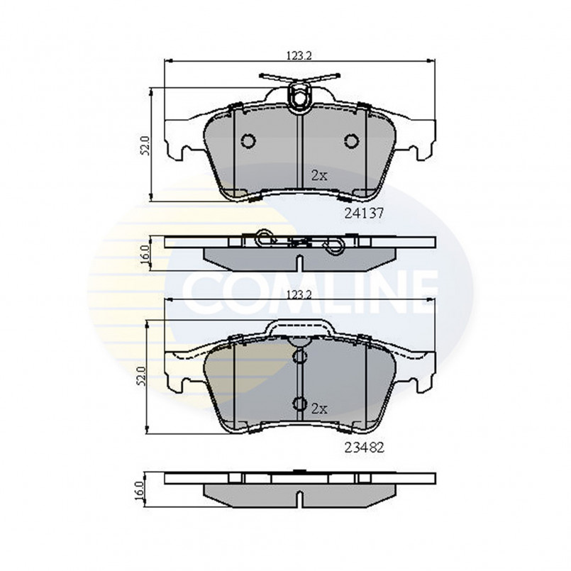 CBP01599 Comline - Гальмівні колодки до дисків — фото товара CBP01599 Comline - Гальмівні колодки до дисків — фото товара