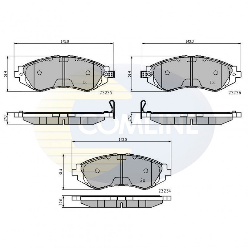 CBP3435 Comline - Гальмівні колодки до дисків — фото товара CBP3435 Comline - Гальмівні колодки до дисків — фото товара