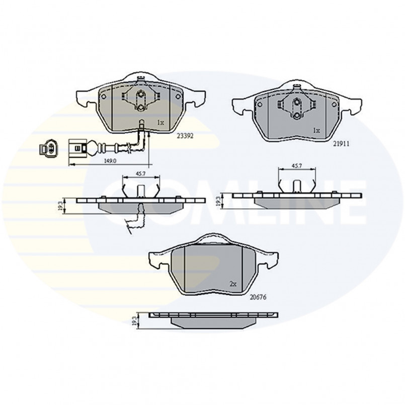 CBP11111 Comline - Гальмівні колодки до дисків — фото товара CBP11111 Comline - Гальмівні колодки до дисків — фото товара