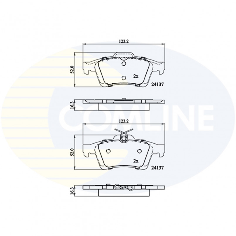 CBP01629 Comline - Гальмівні колодки до дисків — фото товара CBP01629 Comline - Гальмівні колодки до дисків — фото товара