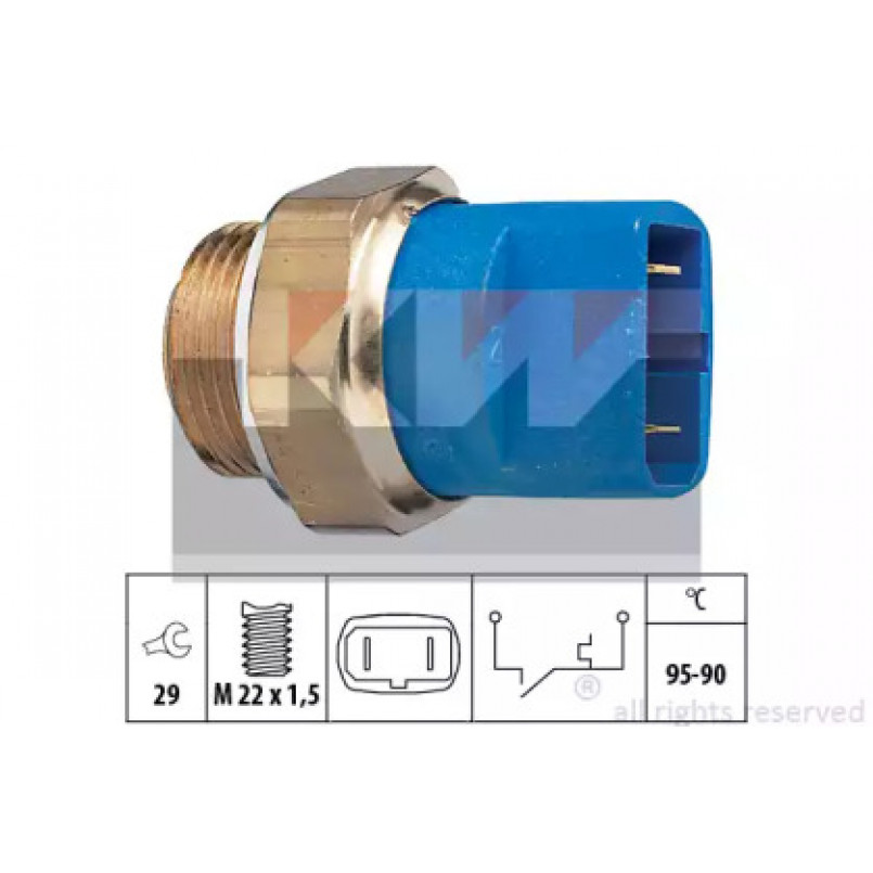 550 032 KW Датчик включення вентилятора (аналог EPS 1.850.032/Facet 7.5032 ) — фото товара