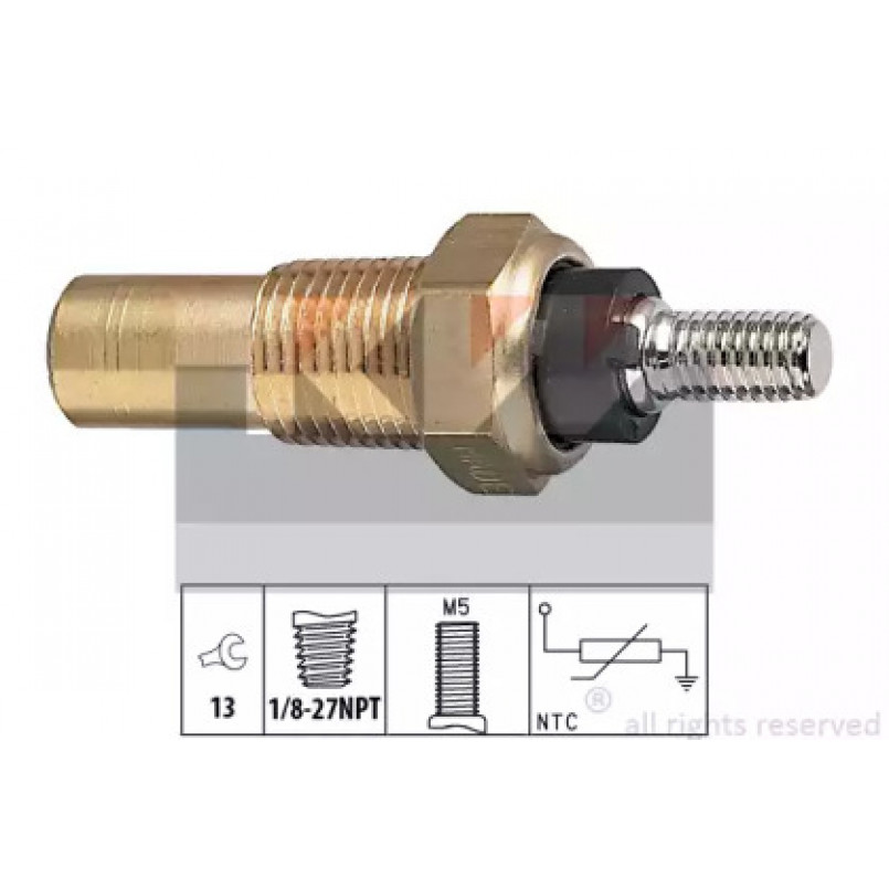 530 124 KW Датчик температури охолодж. рідини/масла/топлива (аналог EPS 1.830.124/Facet 7.3124 ) — фото товара
