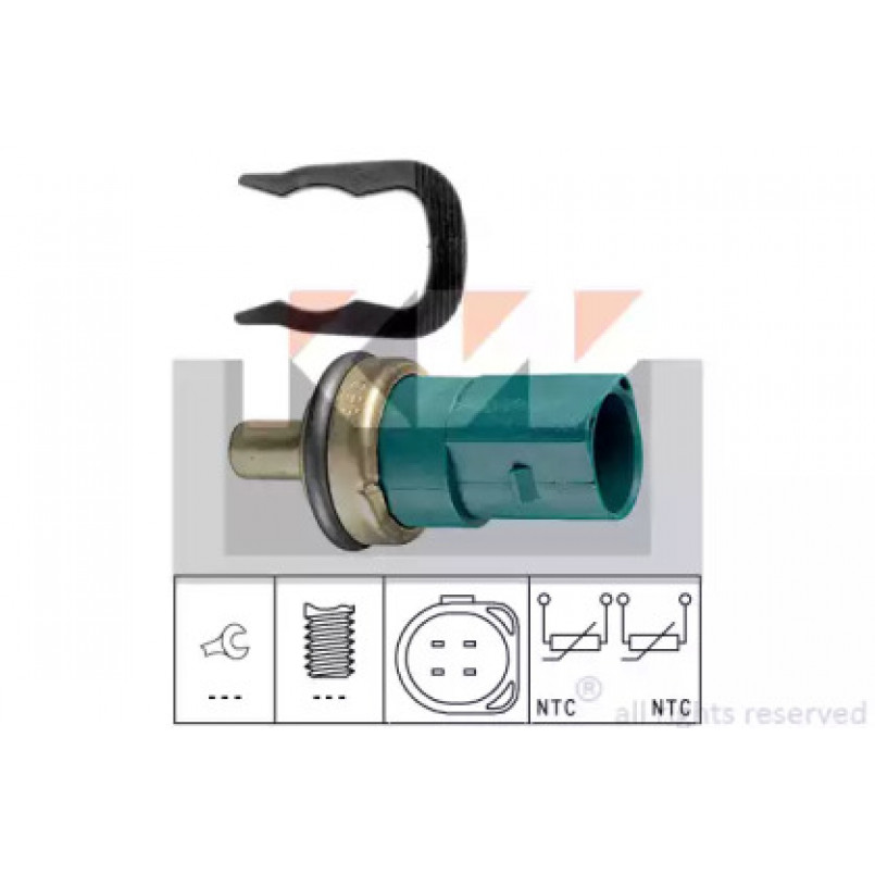 530 258 KW Датчик температури охолодж. рідини/масла/топлива (аналог EPS 1.830.258/Facet 7.3258 ) — фото товара