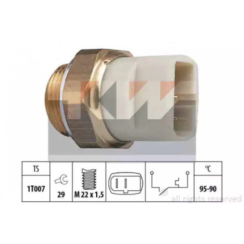 550 027 KW Датчик включення вентилятора (аналог EPS 1.850.027/Facet 7.5027 ) — фото товара