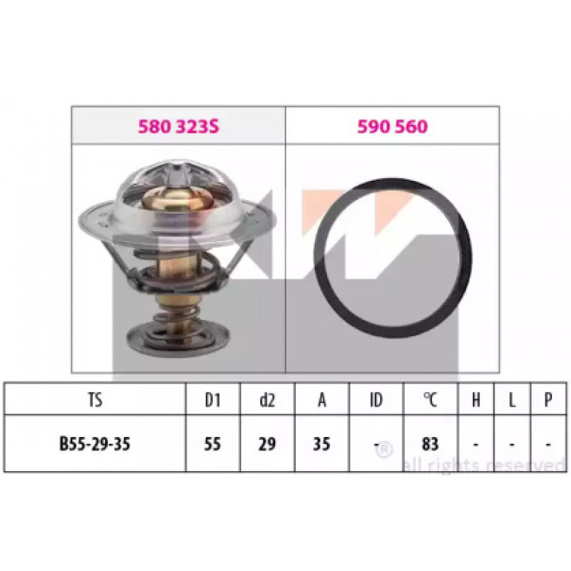 580 323 KW Термостат (аналог EPS 1.880.323/Facet 7.8323 ) — фото товара