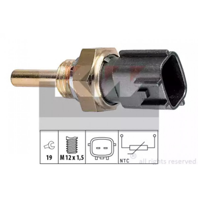 530 225 KW Датчик температури охолодж. рідини/масла/топлива (аналог EPS 1.830.225/Facet 7.3225 ) — фото товара