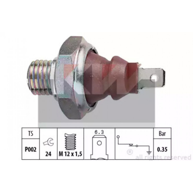 500 026 KW Датчик тиску масла (аналог EPS 1.800.026/Facet 7.0026 ) — фото товара