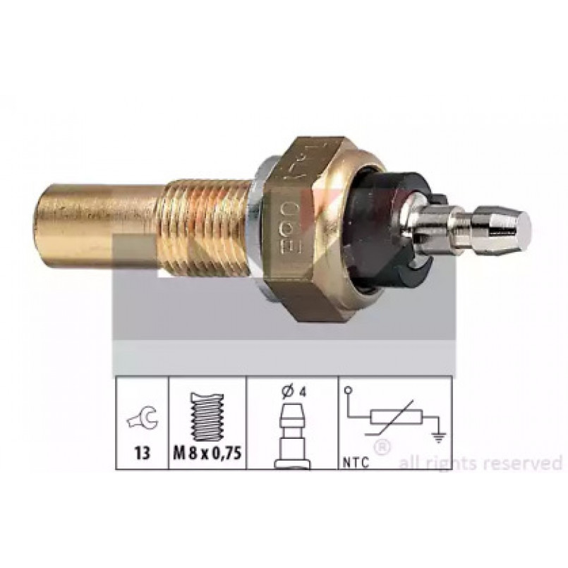 530 068 KW Датчик температури охолодж. рідини/масла/топлива (аналог EPS 1.830.068/Facet 7.3068 ) — фото товара