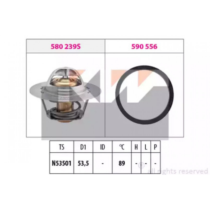 580 297 KW Термостат (аналог EPS 1.880.297/Facet 7.8297 ) — фото товара