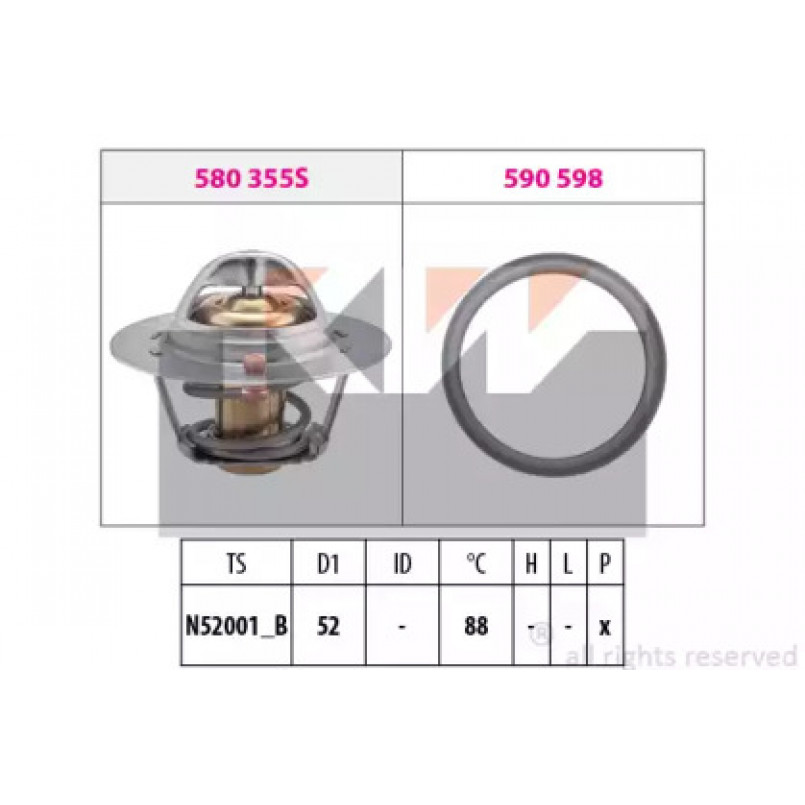 580 487 KW Термостат (аналог EPS 1.880.487/Facet 7.8487 ) — фото товара