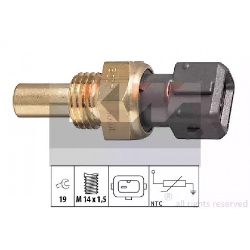 530 077 KW Датчик температури охолодж. рідини/масла/топлива (аналог EPS 1.830.077/Facet 7.3077 ) — фото товара