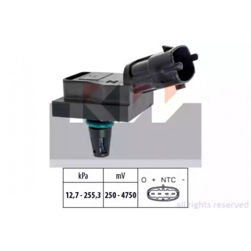 493 246 KW Датчик тиску повітря(вакуума) (аналог EPS 1.993.246/Facet 10.3246 ) — фото товара