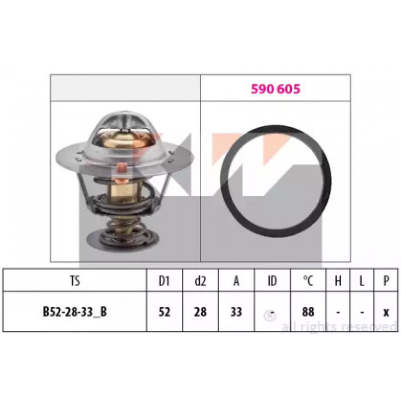 580 412 KW Термостат (аналог EPS 1.880.412/Facet 7.8412 ) — фото товара