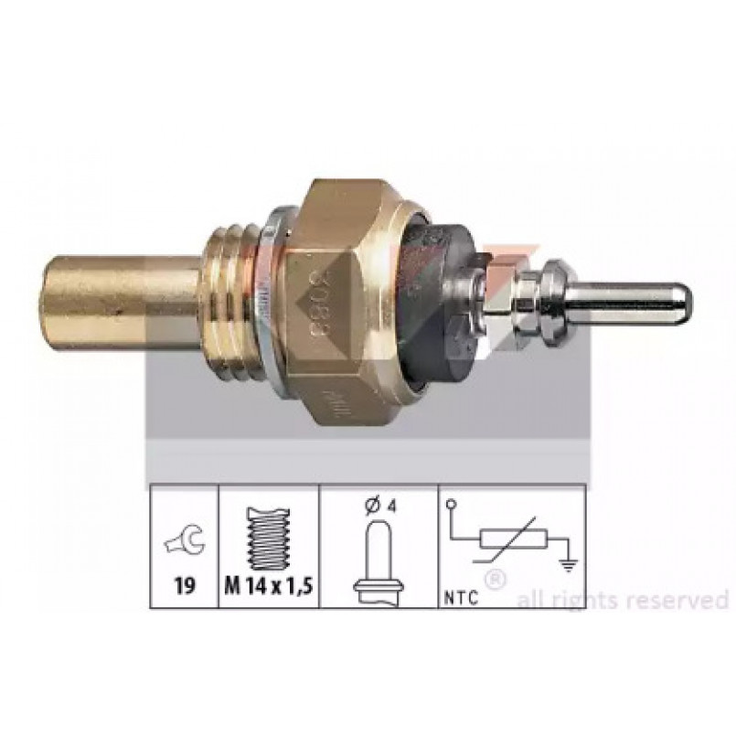 530 088 KW Датчик температури охолодж. рідини/масла/топлива (аналог EPS 1.830.088/Facet 7.3088 ) — фото товара